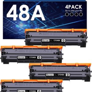 GOTOBY 48A Toner Cartridges Compatible Replacement for HP 48A CF248A Compatible with Laserjet Pro M15w M15a M16w M16a M28w M29w M29a M30w Printer (4 Pack), 4 black