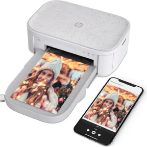 HP Sprocket Studio Plus WiFi Printer – Wirelessly Prints 4×6” Photos from Your iOS & Android Device, White